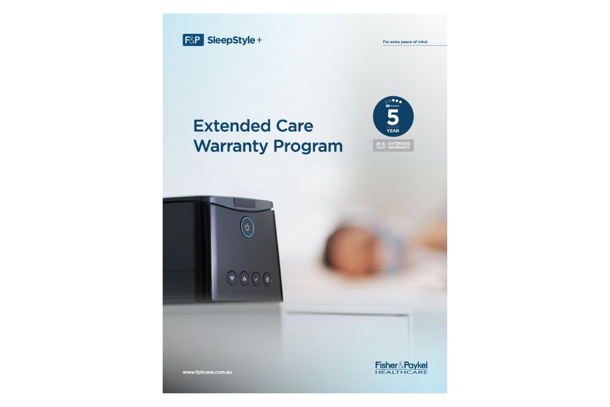 F&P SleepStyle Extended Care CPAP Warranty Card