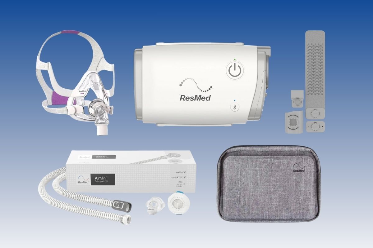 Resmed AirMini Automatic CPAP HumidX Starter Kit (AirFit F20 For Her Mask Included)